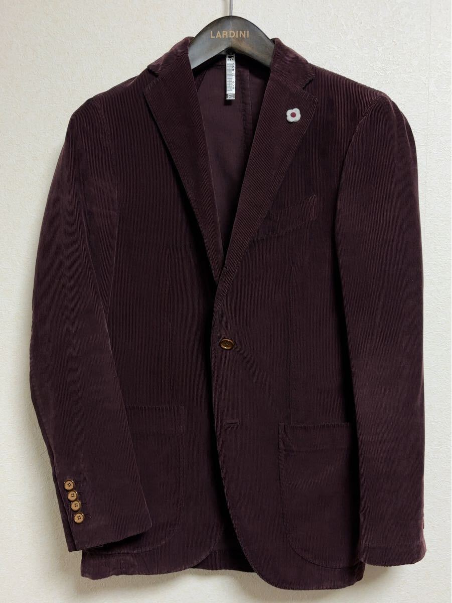 美品 LARDINI ラルディーニ 44 テーラードジャケット ネイビー系 美品 LARDINI ラルディーニ 44 テーラードジャケット ネイビー系