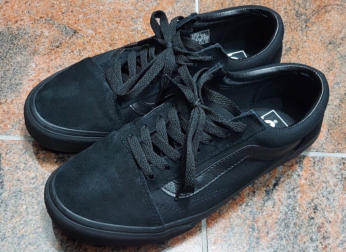 即決☆超美品☆VANS/バンズ/オールドスクール/OLD SKOOL/スエード/黒/26.5cm/スケボー