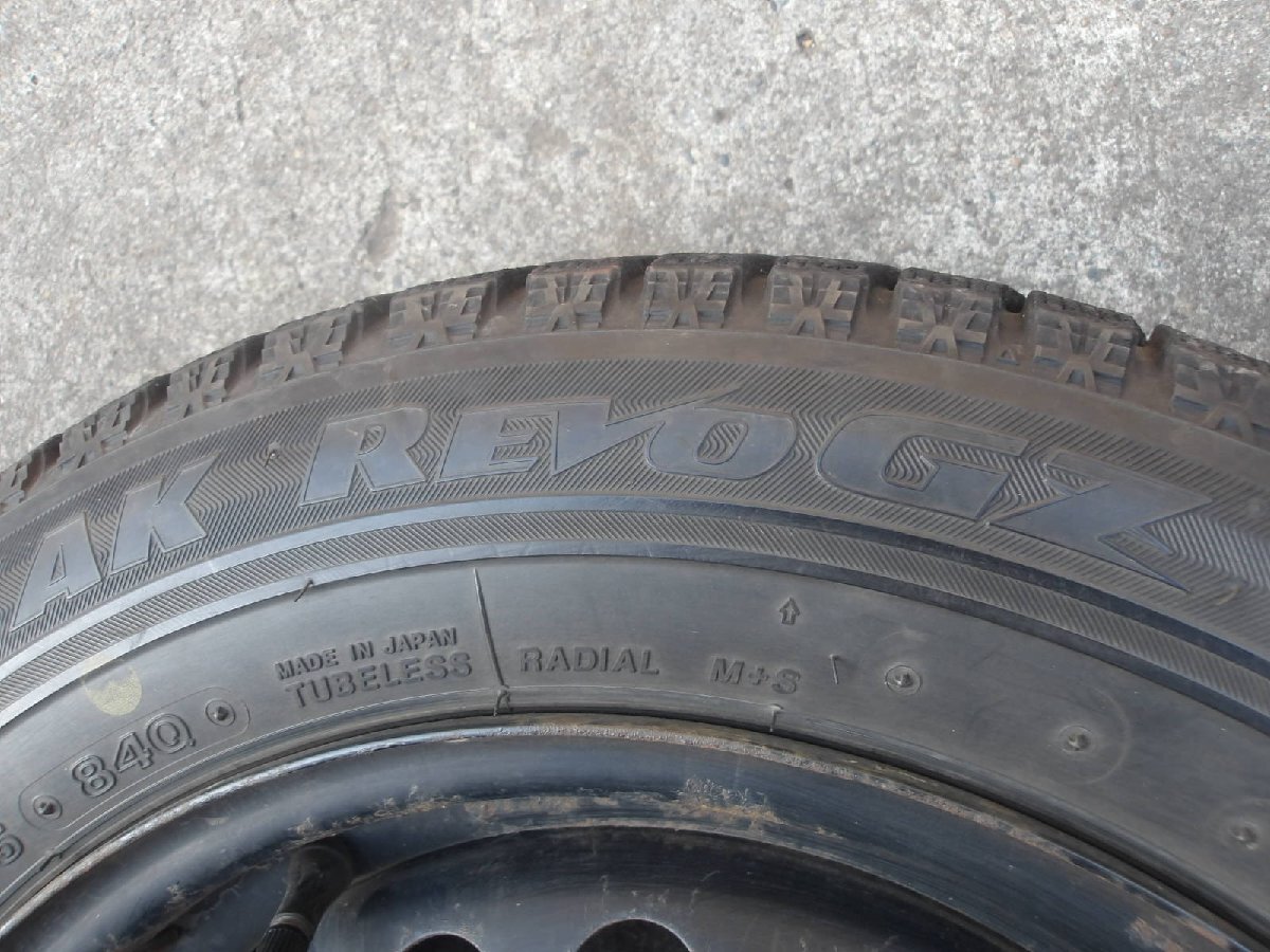 M477-ソ2 送料無料 185/60R15 冬4本セット スタッドレス 84Q 185/60-15 185-60-15 ブリヂストン ブリザック REVO GZ 15インチ鉄ホイール