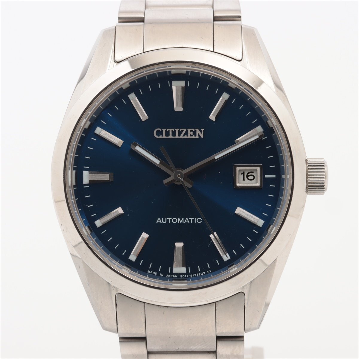 ■ 1円 ～ 正規 現行  参定7.7万■ シチズン CITIZEN ■ シチズンコレクション NB1050-59L 自動巻き ブルー ■箱保 メンズ ビジネス 青