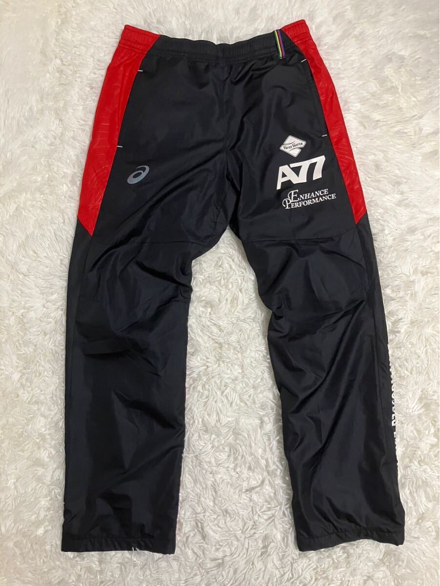 asics A77 防水ジャージ上下セット L asicsアシックス A77ジャージセットアップ上下トラックウェア