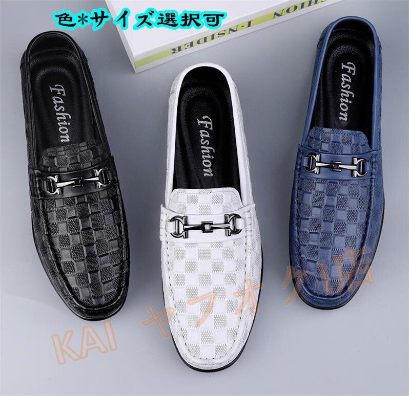 * новый товар Loafer мужской туфли без застежки джентльмен обувь обувь для вождения повседневная обувь ходить на работу посещение школы белый 25.0cm