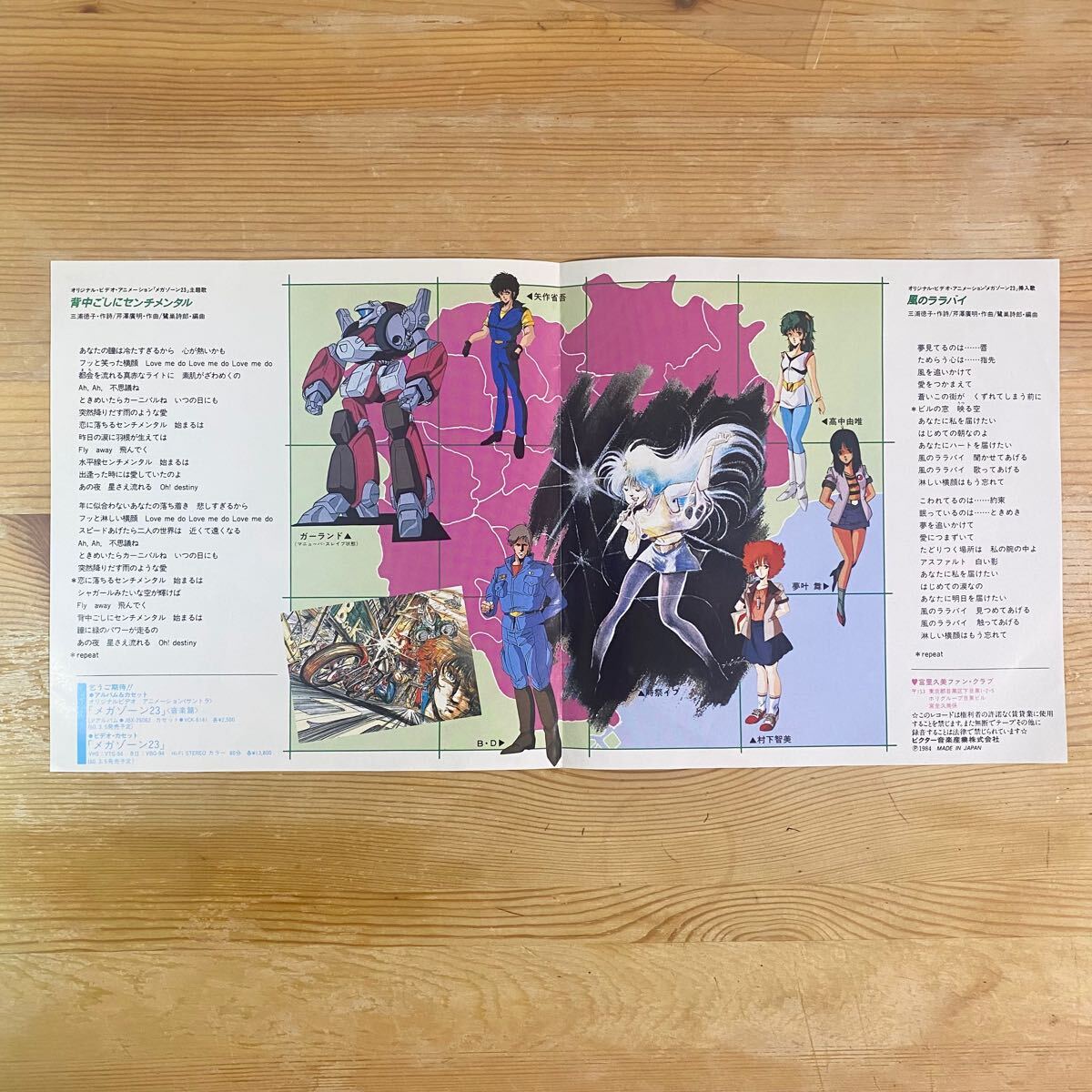 7inchレコード/EP/シティポップ/アニメ/メガゾーン23/宮里久美 7inchレコード/EP/シティポップ/アニメ/メガゾーン23/宮里久美