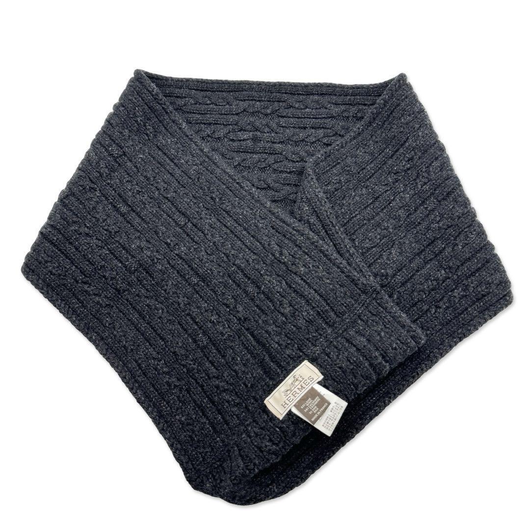 HERMES エルメス ウール×カシミヤ スヌード マフラー メンズ HERMES エルメス ウール×カシミヤ スヌード マフラー メンズ
