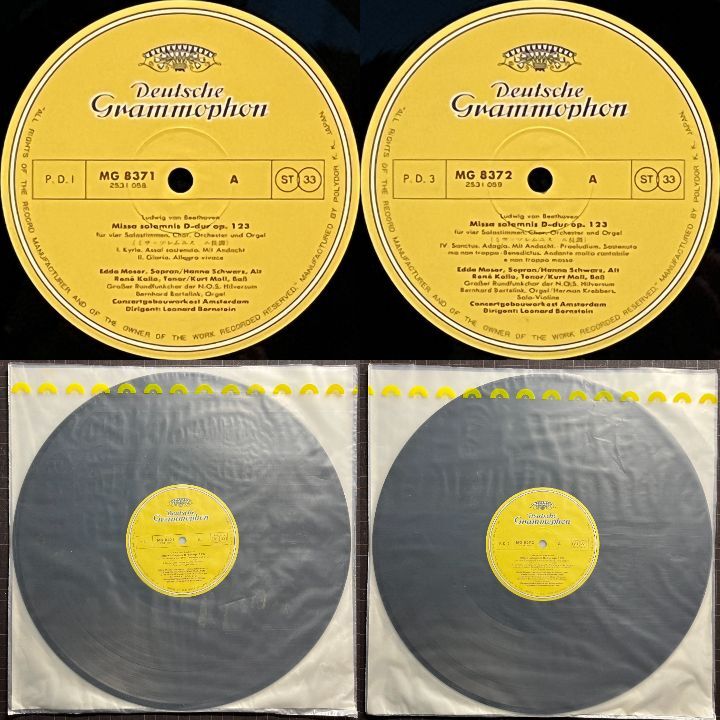 美盤/ほぼ美盤 2LP Box バーンスタイン BERNSTEIN KCO RCO ベートーヴェン Beethoven ミサ・ソレムニス Missa Solemnis 超音波洗浄済_画像9