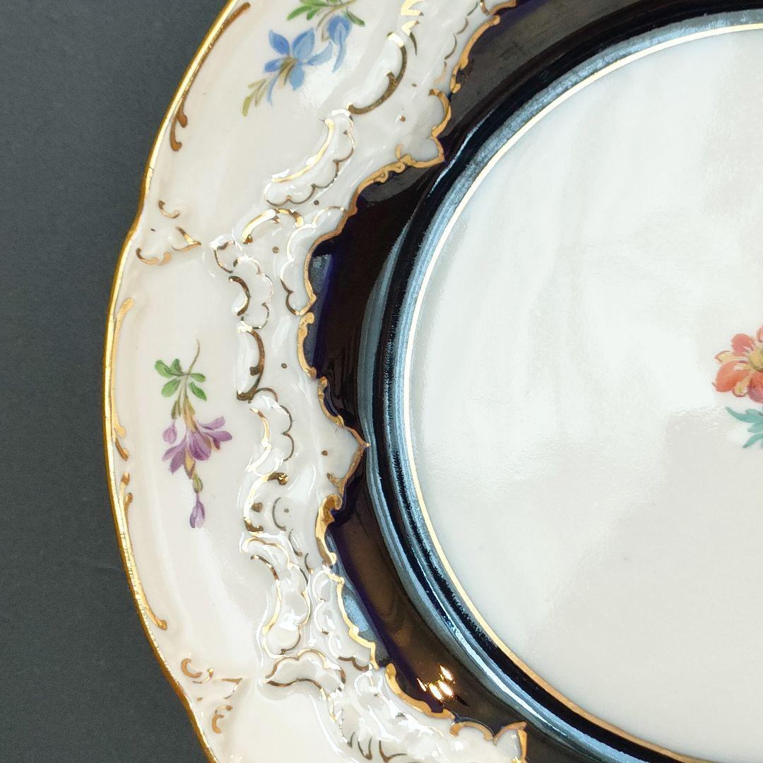 マイセンBフォームコバルトプレート20cm