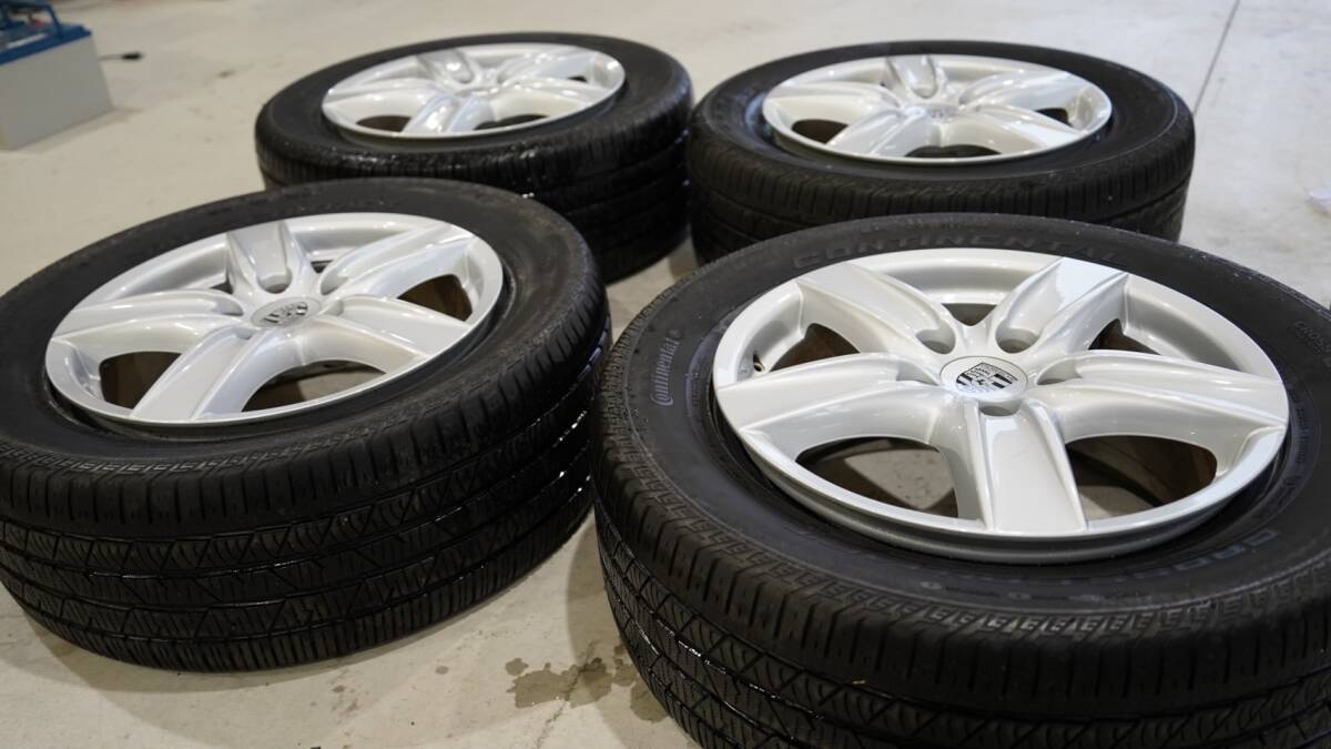 255/55R18　8J +53 5H PCD130 18インチ ポルシェ　カイエンS Hybrid　バルブなし　4本セット　手渡し可能！静岡県沼津市