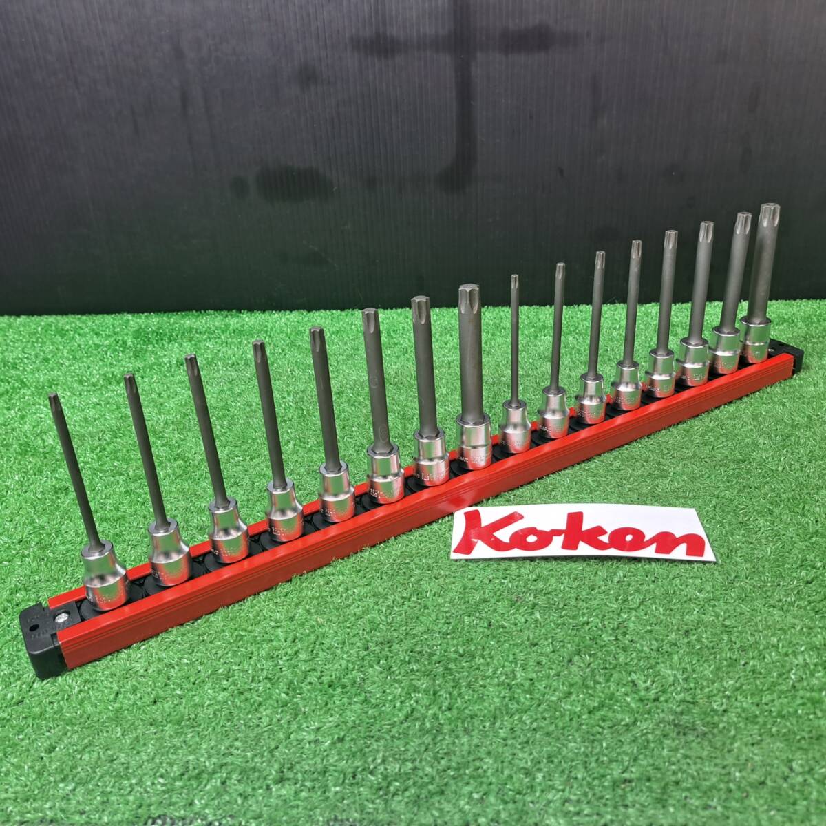 中古品】Ko-ken 3/8sq トルクスビットソケット 16本+マグネット 中古品】Ko-ken 3/8sq トルクスビットソケット 16本+マグネット