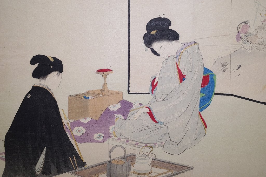 水野年方【慾と慾】□口絵 浮世絵 錦絵 月岡芳年 美人画 木版画