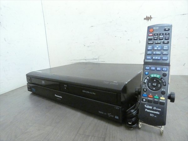 10年☆パナソニック/DIGA☆HDD/VHS一体型BDレコーダー☆DMR-BR670V☆リモコン付 管CX26009