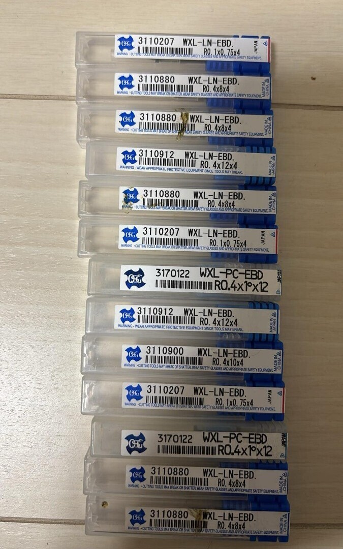 OSG 超硬 ボール エンドミル WXL-LN-EBD 各種・13本セット・三菱マテリアル　NACHI　日立　MOLDINO ロングネック 高硬度用・ 保管未使用