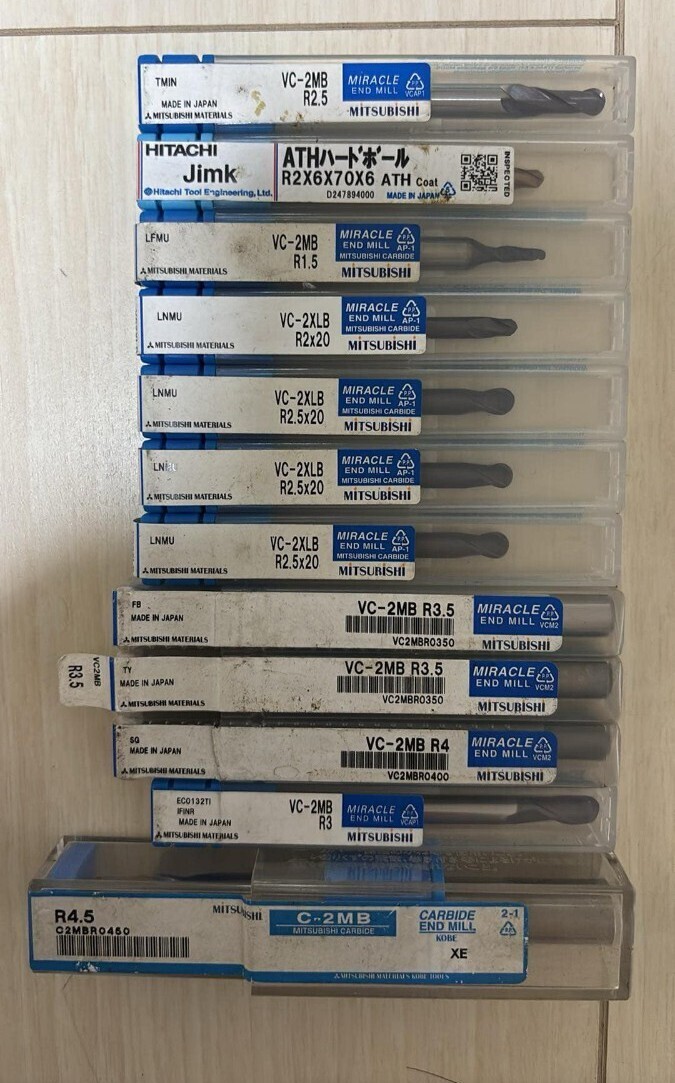 三菱マテリアル MOLDINO 超硬 ボール エンドミル 各種・12本セット・OSG NACHI 日立 日進工具 ロングネック・ 新品未使用