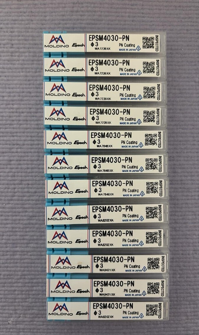 MOLDINO 超硬 エンドミル EPSM4030-PN φ3・12本セット・エポック ステンレス用 NACHI 三菱 日立ツール 仕上げ用 防振型・新品未使用