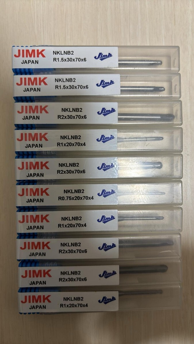JIMK 超硬エンドミル ボール ロングネック 各種 10本セット #3・Moldino 日進工具 OSG Nachi 三菱日立・新品未使用