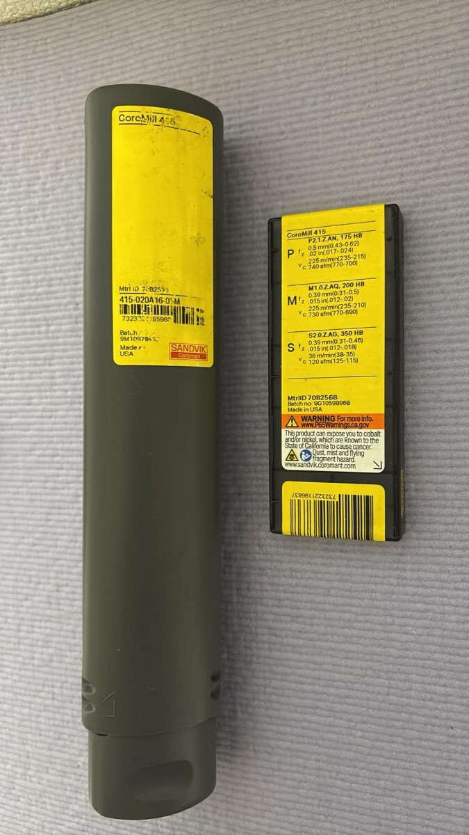 サンドビック 正面フライスカッター 415-020A16-05M コロミ 415・チップ10個付 ・超硬エンドミル ロング ホルダー SANDVIK・新品未使用