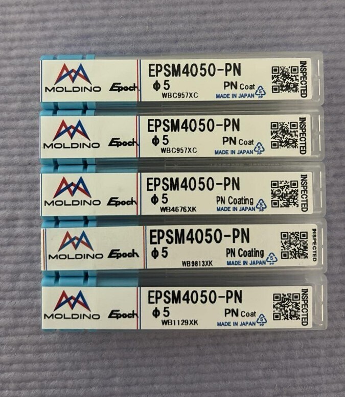 MOLDINO 超硬エンドミル EPSM4050-PN φ5・5本セット・エポック MOLDINO 超硬エンドミル EPSM4050-PN φ5・5本セット・エポック
