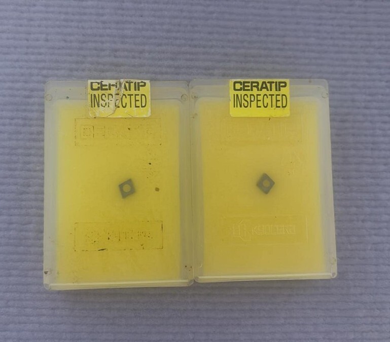 京セラ ダイヤ チップ GCGW0401 KPD010・2個セット・ダイヤモンドコート PCD インサート アルミ用 Kyocera CBN 旋盤 ・新品未使用