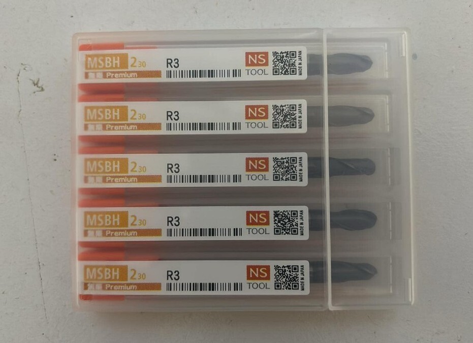 日進工具 超硬 ボールエンドミル MSBH235 R3 ・ 5本セット・2枚刃型 高硬度用・Nachi Moldino 日立 NS Tool 三菱 マテリアル・新品未使用