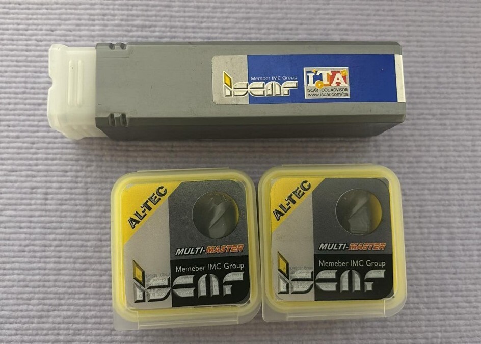 イスカル マルチマスターヘッド用 ホルダー・MM S-A-L110-C12-T08-W・チップ2個付 超硬合金シャンク・ISCAR エンドミル・新品未使用
