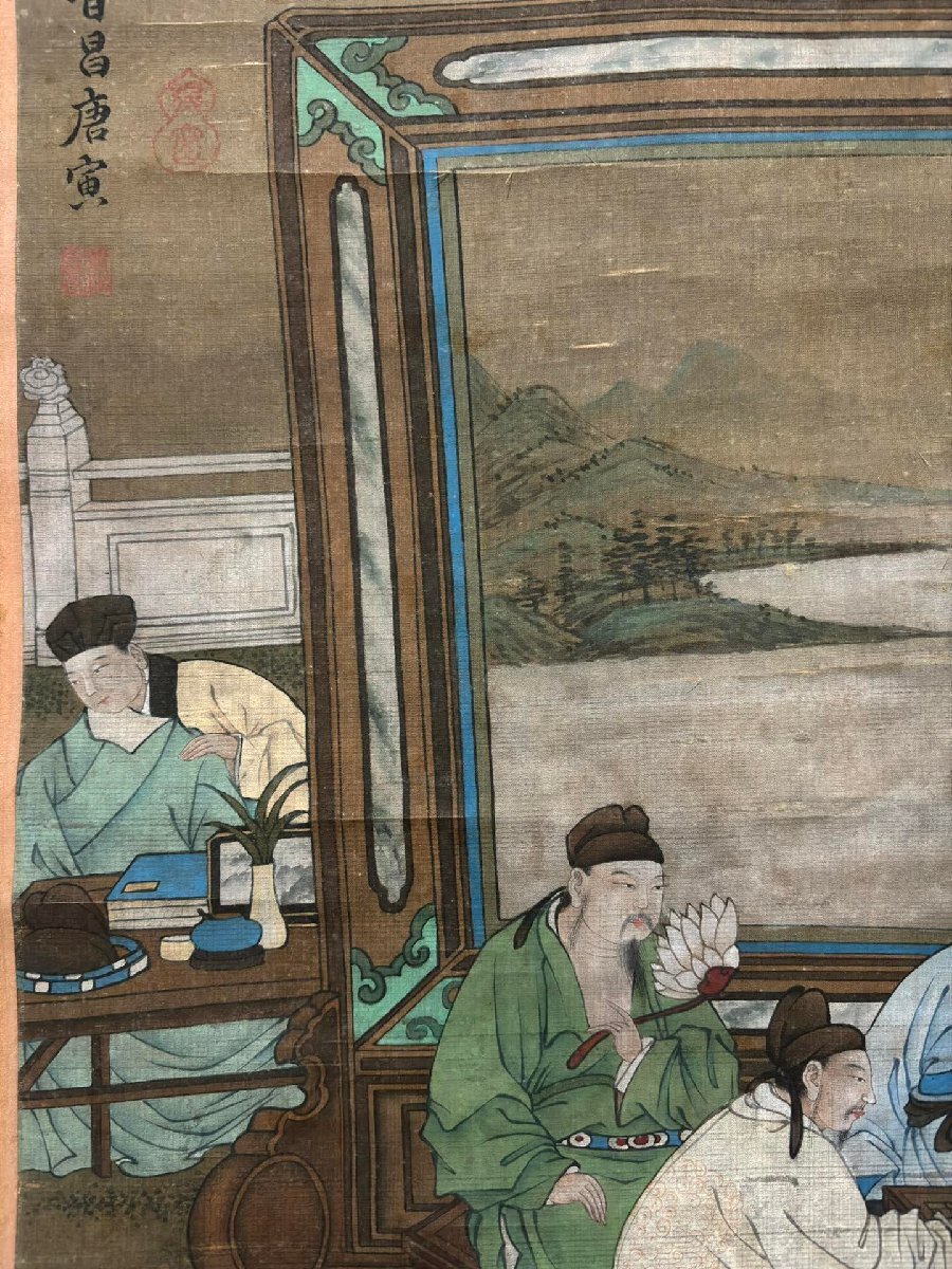時代物 董其昌「山水図掛け軸精品」中国明代書画家 唐物 唐本 時代物 董其昌「山水図掛け軸精品」中国明代書画家 唐物 唐本