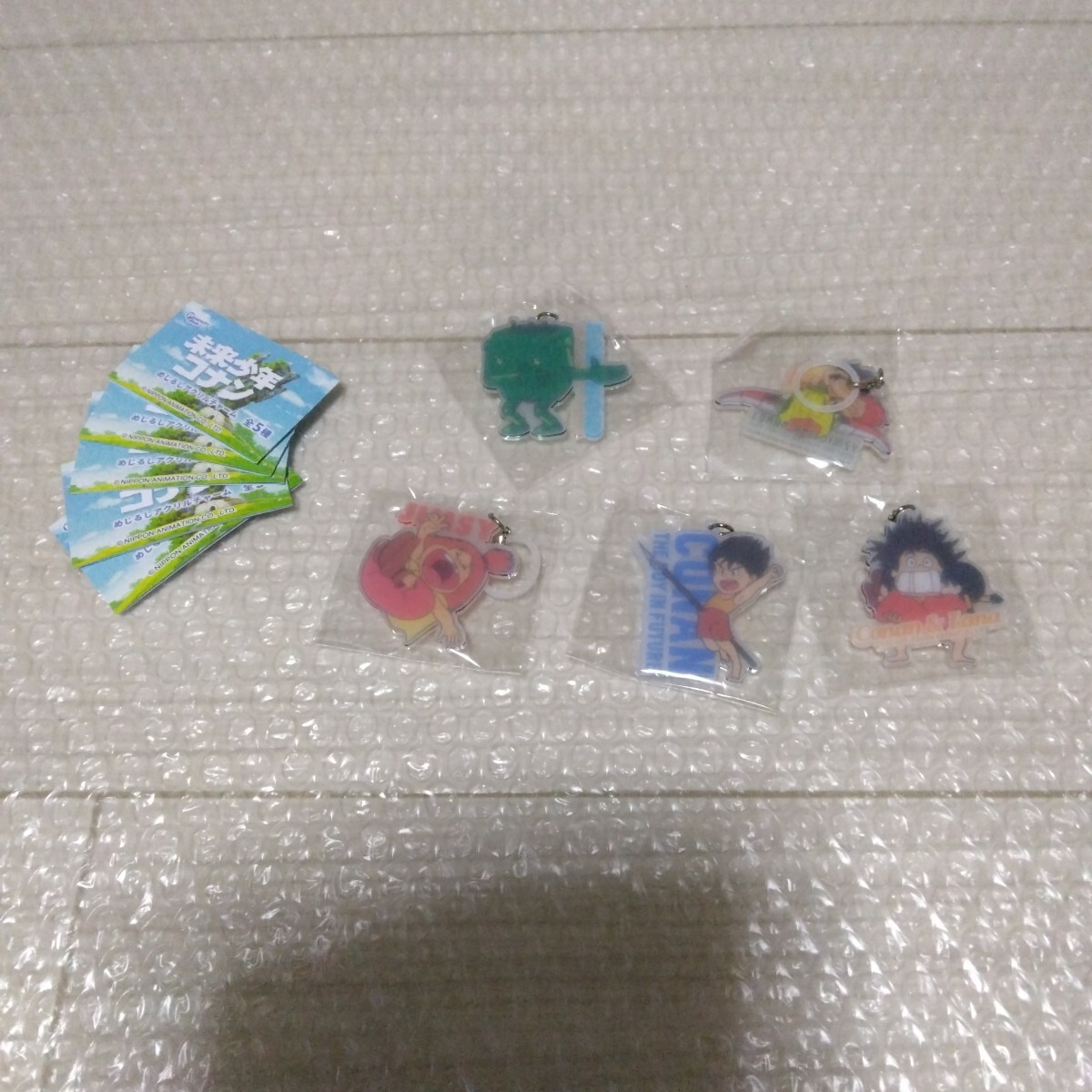 未来少年コナン　めじるしアクリルチャーム　全5種セット　/　ジムシィ　ラナ　ロボノイド　ガチャ　ガシャ