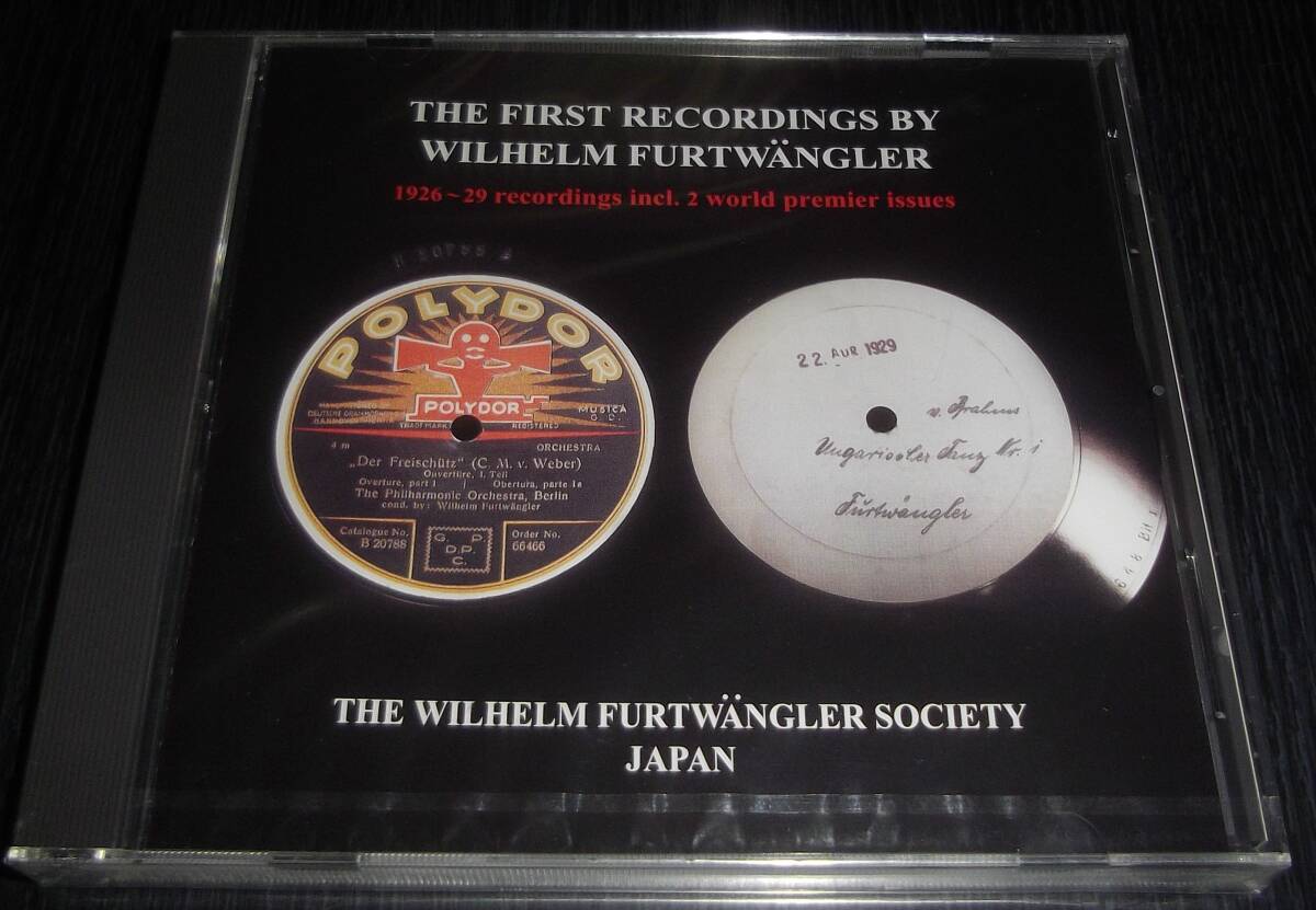 日本フルトヴェングラー協会盤　フルトヴェングラー・ザ・ファースト・レコーディング　新品 CD　WFJ-18　FURTWANGLER