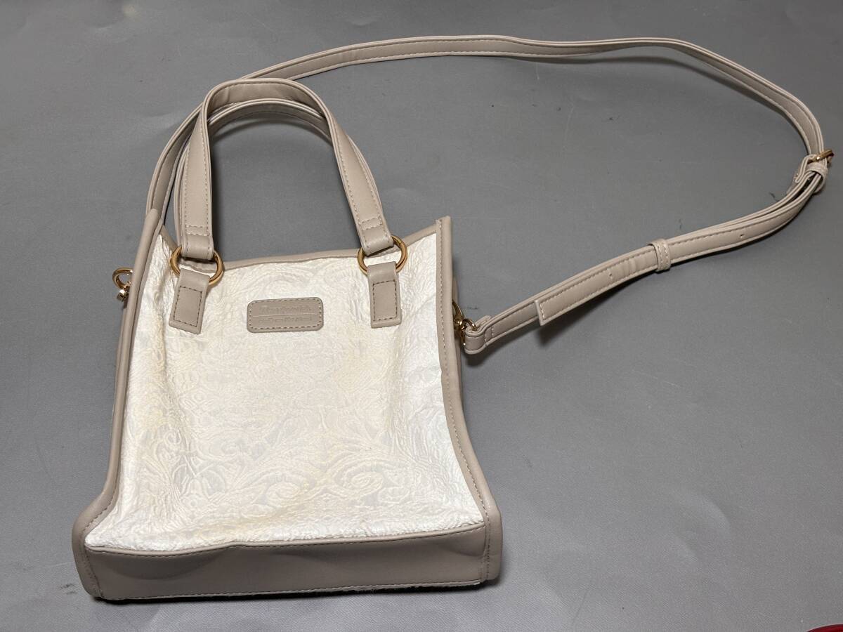 d2756◆DEARLY WISHミニ2WAYバッグ　ショルダー/ハンドバッグ◆22×22×マチ8ｃｍ