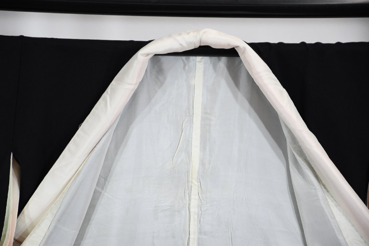 黒留袖 結婚式 籠目 花 身丈155cm 裄丈65cm ★着物 e-1139 桜庭呉服店_画像10