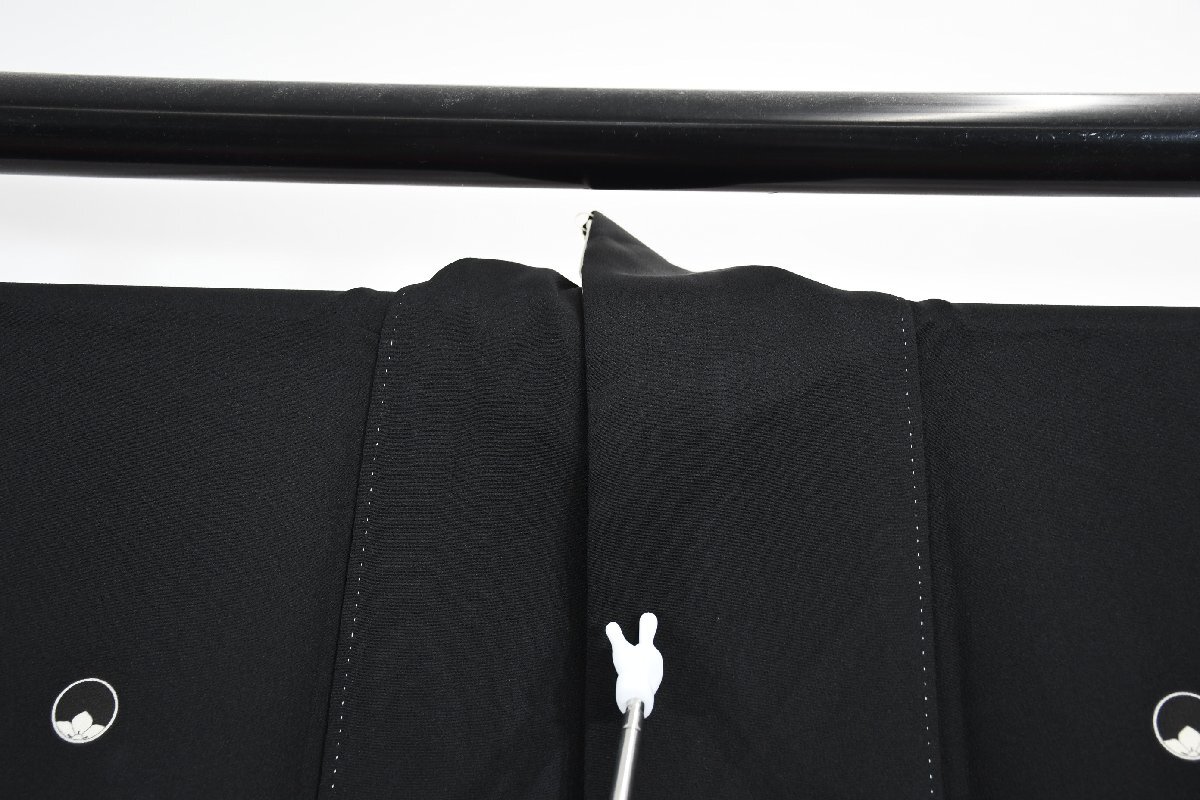 黒留袖 結婚式 籠目 花 身丈155cm 裄丈65cm ★着物 e-1139 桜庭呉服店_画像8