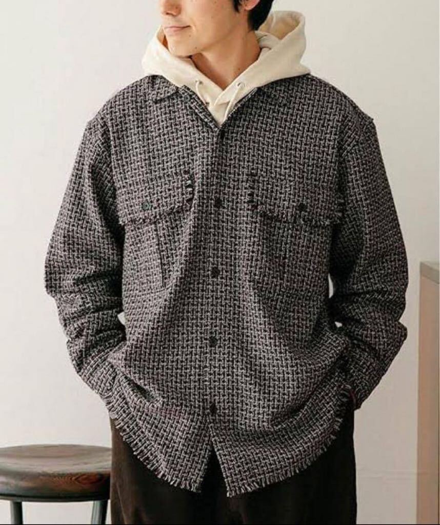 23aw 新品タグ付 URBAN RESEARCH MIXツイード CPOシャツ