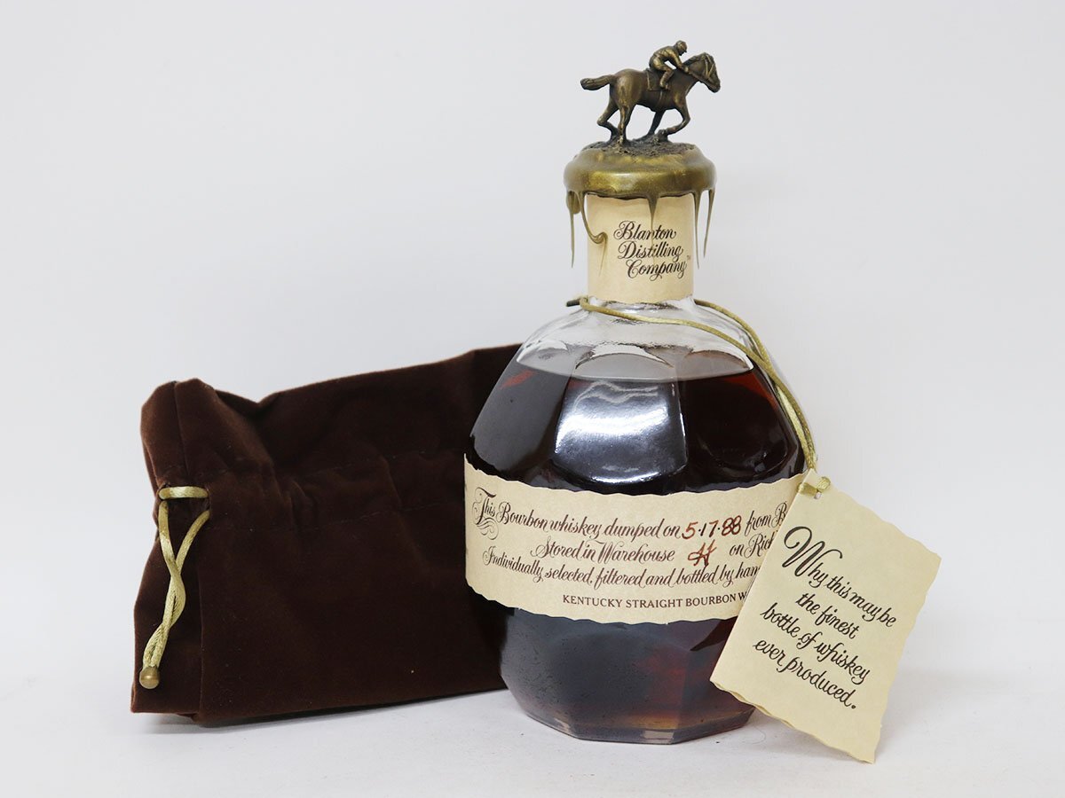 1円～★ブラントン シングルバレル バーボンウイスキー 1988.5.17 Blantons *布袋付［度数:46.5% 内容量:750ml］
