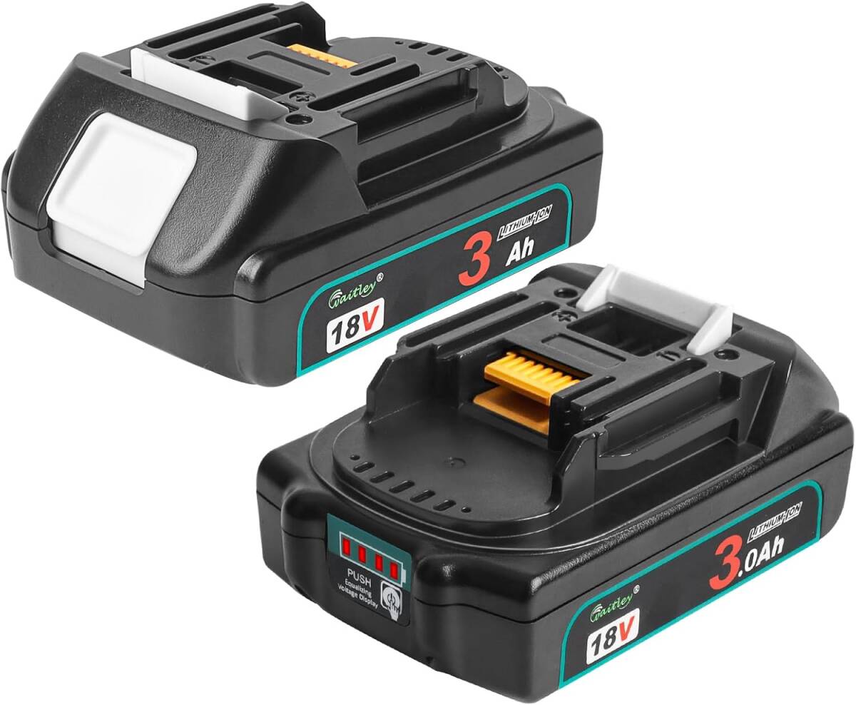 2個セット 18V バッテリー 3.0Ah 残量表示 マキタ互換 PSE認証済品 