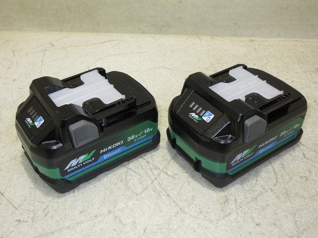 ▲▽8536　未使用　HiKOKI　ハイコーキ　純正品　リチウムイオン蓄電池　BSL36A18BX ×２　新マルチボルトバッテリ△▼
