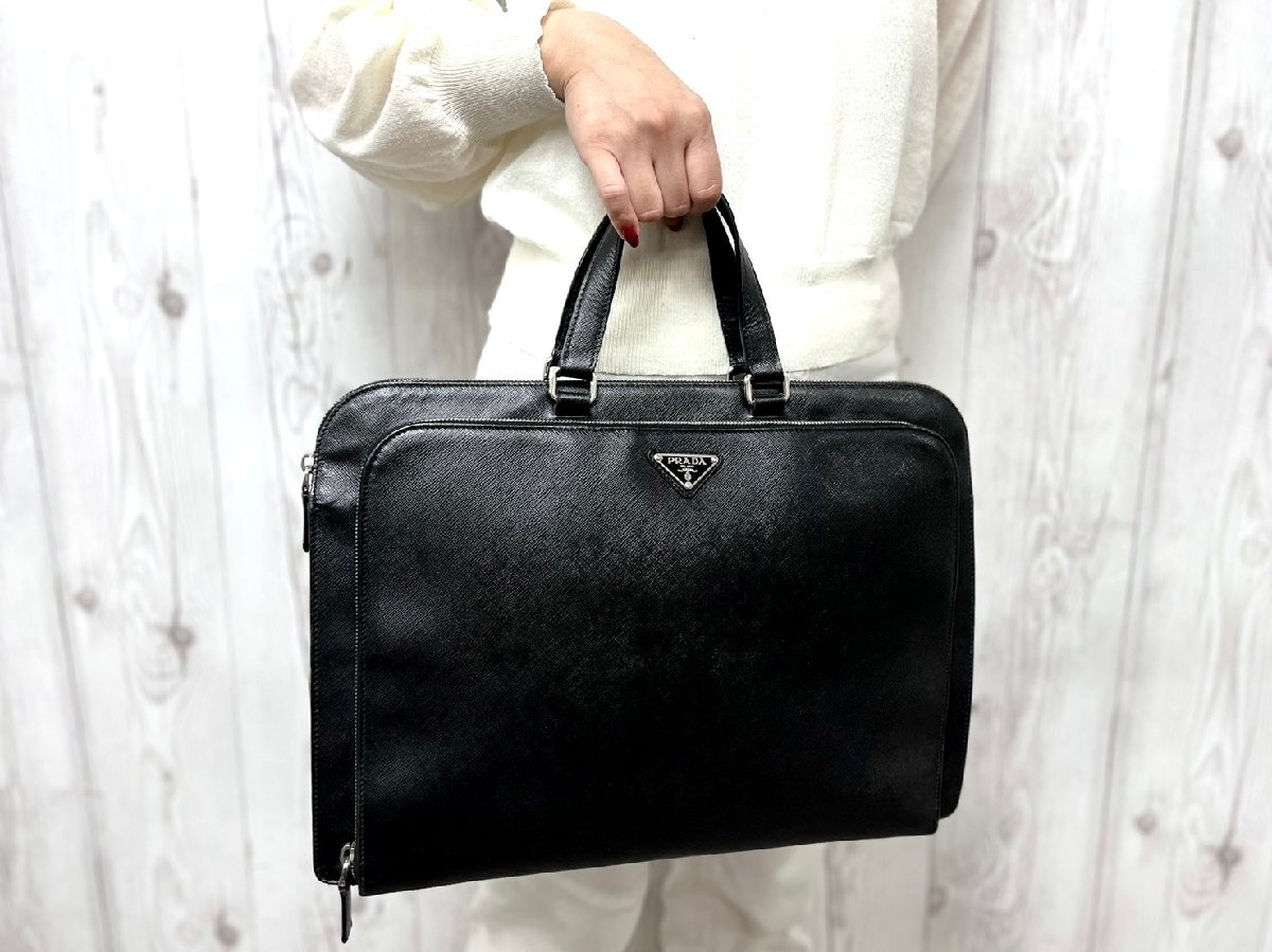 プラダ PRADA ビジネスバッグ - サフィアーノレザー ネイビー メンズ バッグ プラダ PRADA ビジネスバッグ - サフィアーノレザー ネイビー メンズ バッグ