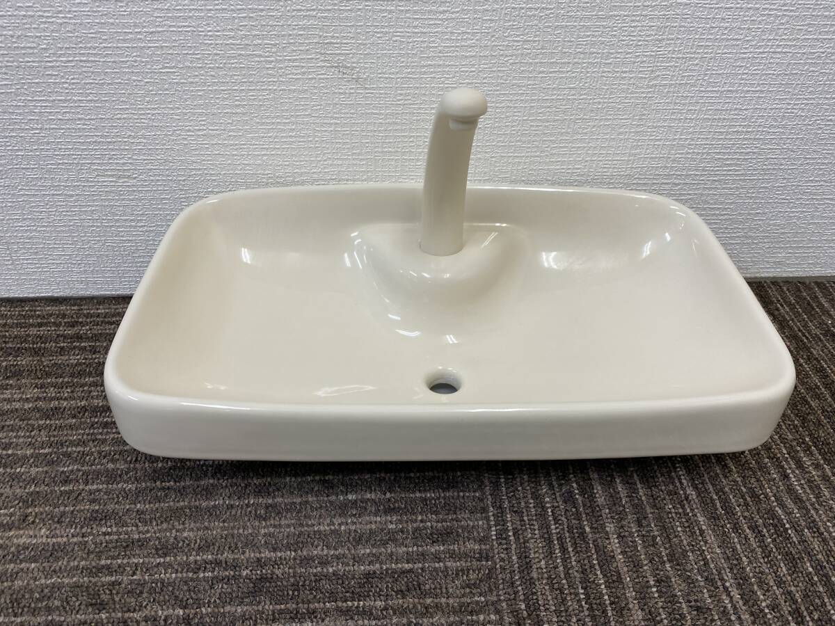 【中古】INAX(イナックス)☆トイレ便器・洋式便器/ロータンクフタ☆「T-888/T888」タンク用の蓋(ふた)☆#BU8(アイボリー）