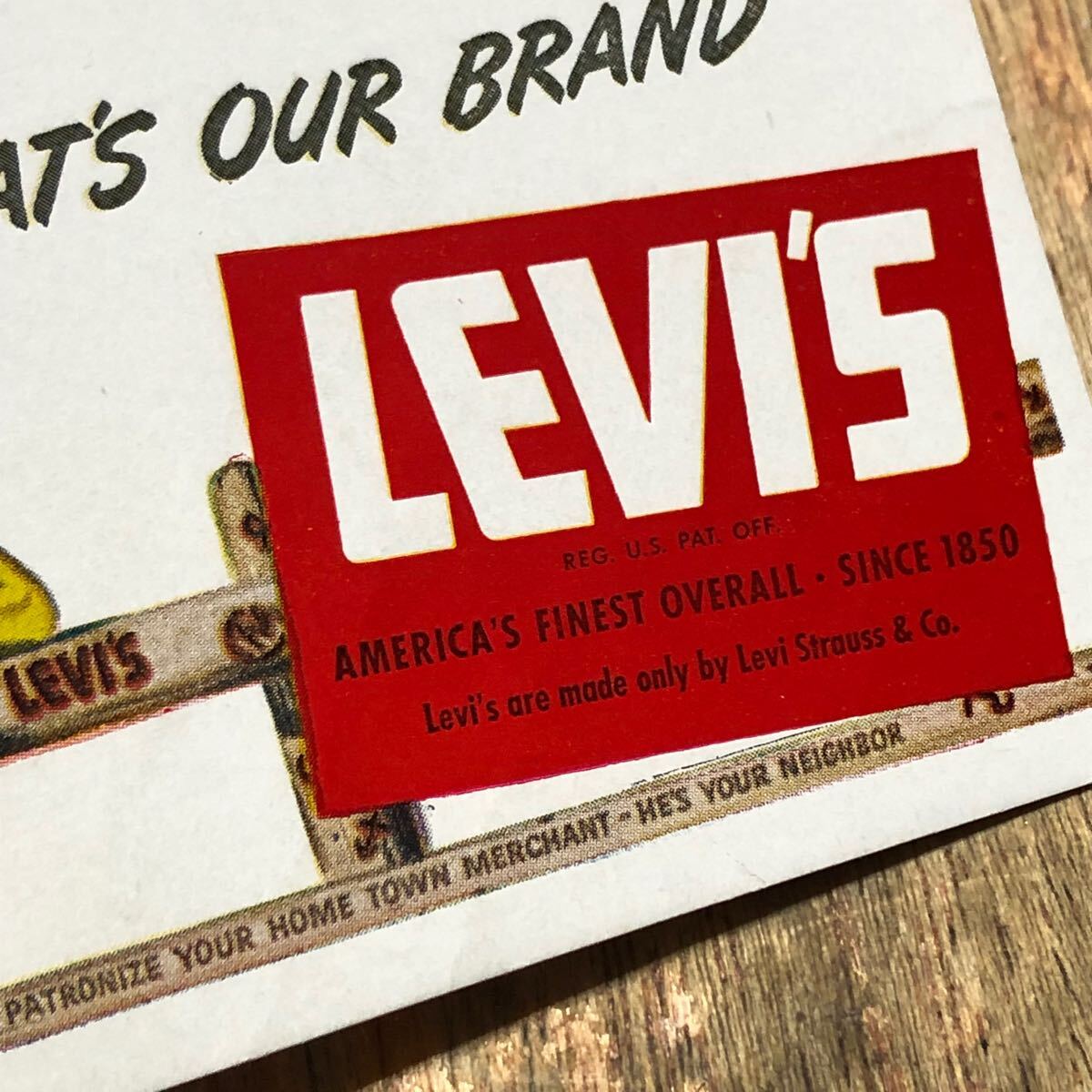 ビンテージ LEVI'S リーバイス 501XX 大戦 デニム ジーンズ 看板 ビンテージ LEVI'S リーバイス 501XX 大戦 デニム ジーンズ 看板