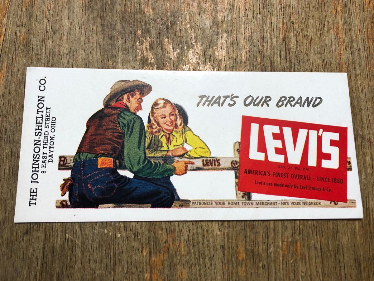 ビンテージ LEVI'S リーバイス 501XX 大戦 デニム ジーンズ 看板 ビンテージ LEVI'S リーバイス 501XX 大戦 デニム ジーンズ 看板
