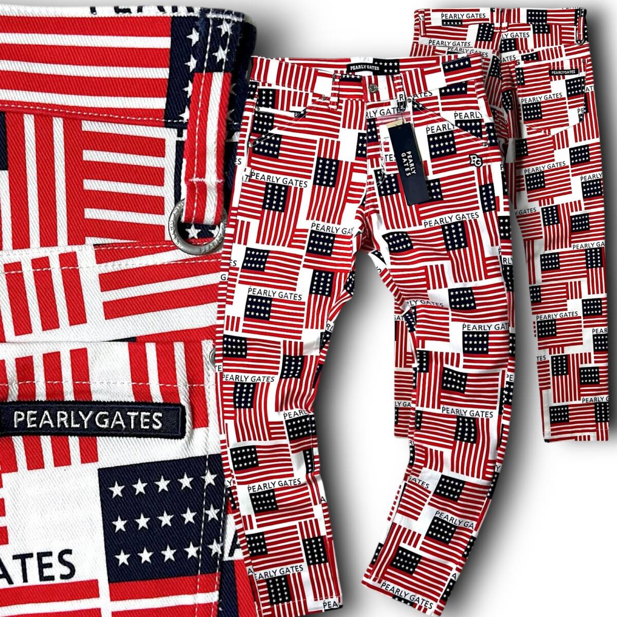 新品 PEARLY GATES パーリーゲイツ 定価3万 コットン混 パワフル