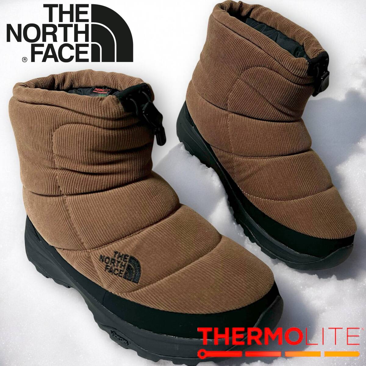 新品 THE NORTH FACE ノースフェイス 定価2.4万 防水 防寒 保温 サーモライト コーデュロイ ヌプシブーティ スノーブーツ 28cm 秋冬◆B4606