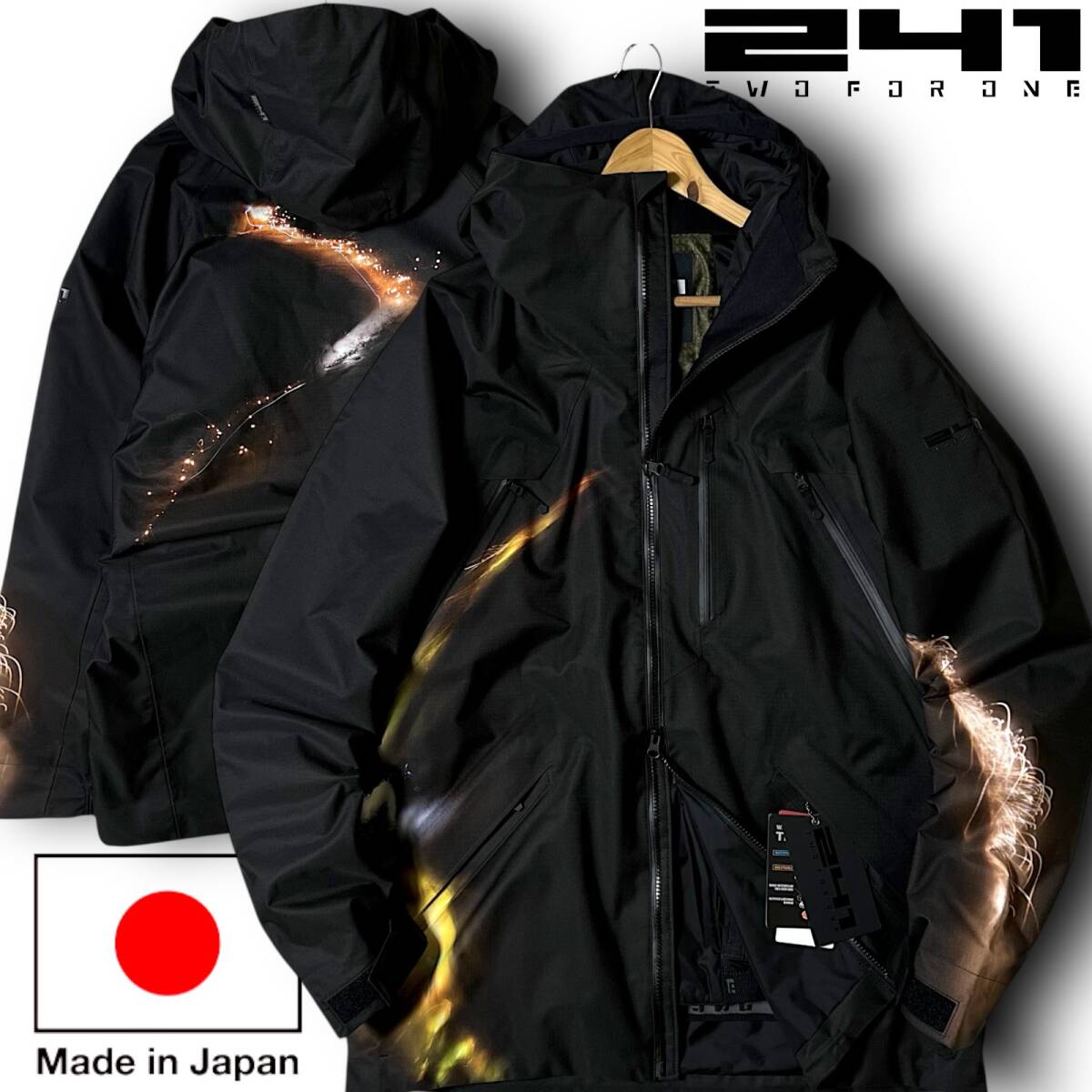 新品 241 twoforone トゥーフォーワン 定価4.6万 日本製 防水 耐水 透湿 止水ジップ サバイバージャケット M スノーボードウェア ◆B4645