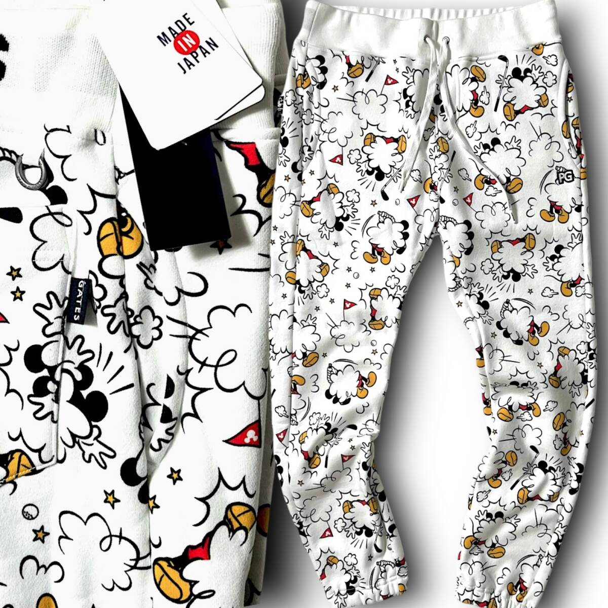 5 パーリーゲイツ T/C 裏毛起毛 スウェットパンツ ミッキーマウスコラボ 5 パーリーゲイツ T/C 裏毛起毛 スウェットパンツ ミッキー