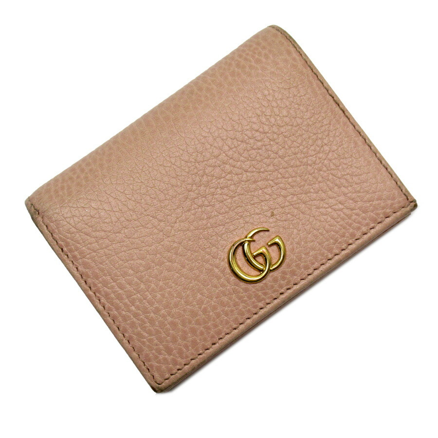 GUCCI ベージュレザー二つ折り財布 GUCCI 折り財布 ベージュ レザー