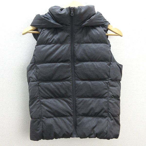 G■ユニクロ/UNIQLO ウルトラライトダウンベスト【M】灰/LADIES/14【中古】■