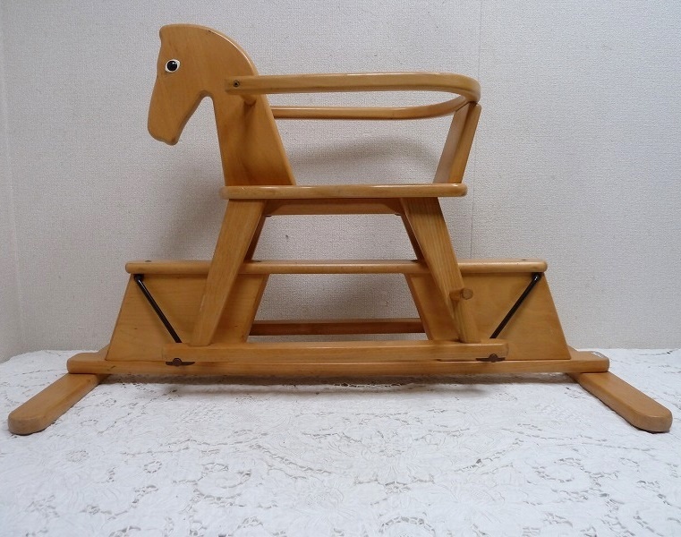 (☆BM)Geuther/ゴイター 木制 ロッキングホーズ スィング 木馬 子供 玩具 ボーネルンド レトロ おもちゃ 乗り物