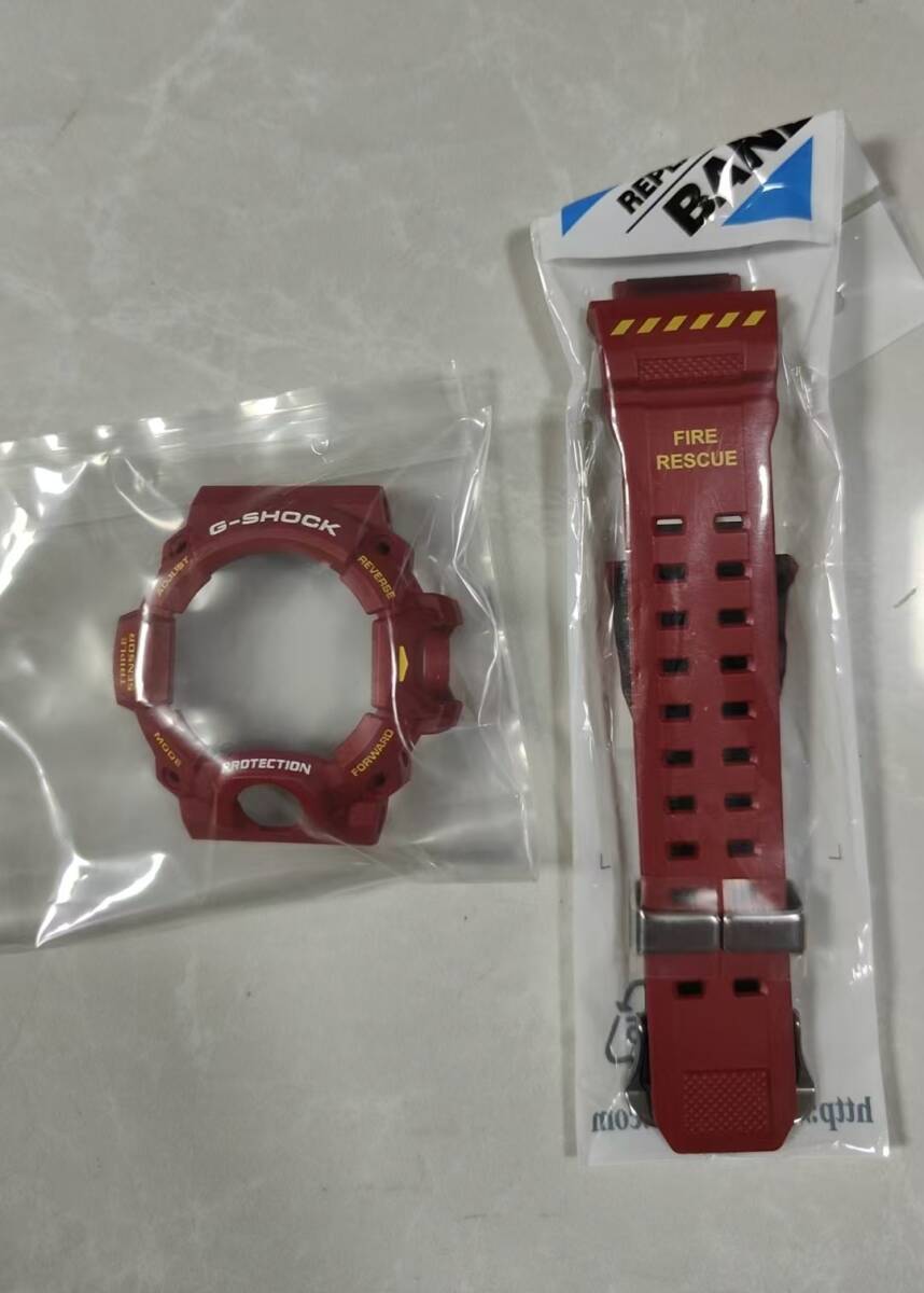 新品 香港の消防団限定 CASIO 純正 腕時計バンド GW-9400FSD-4 用 カシオ G-SHOCK カバーセット