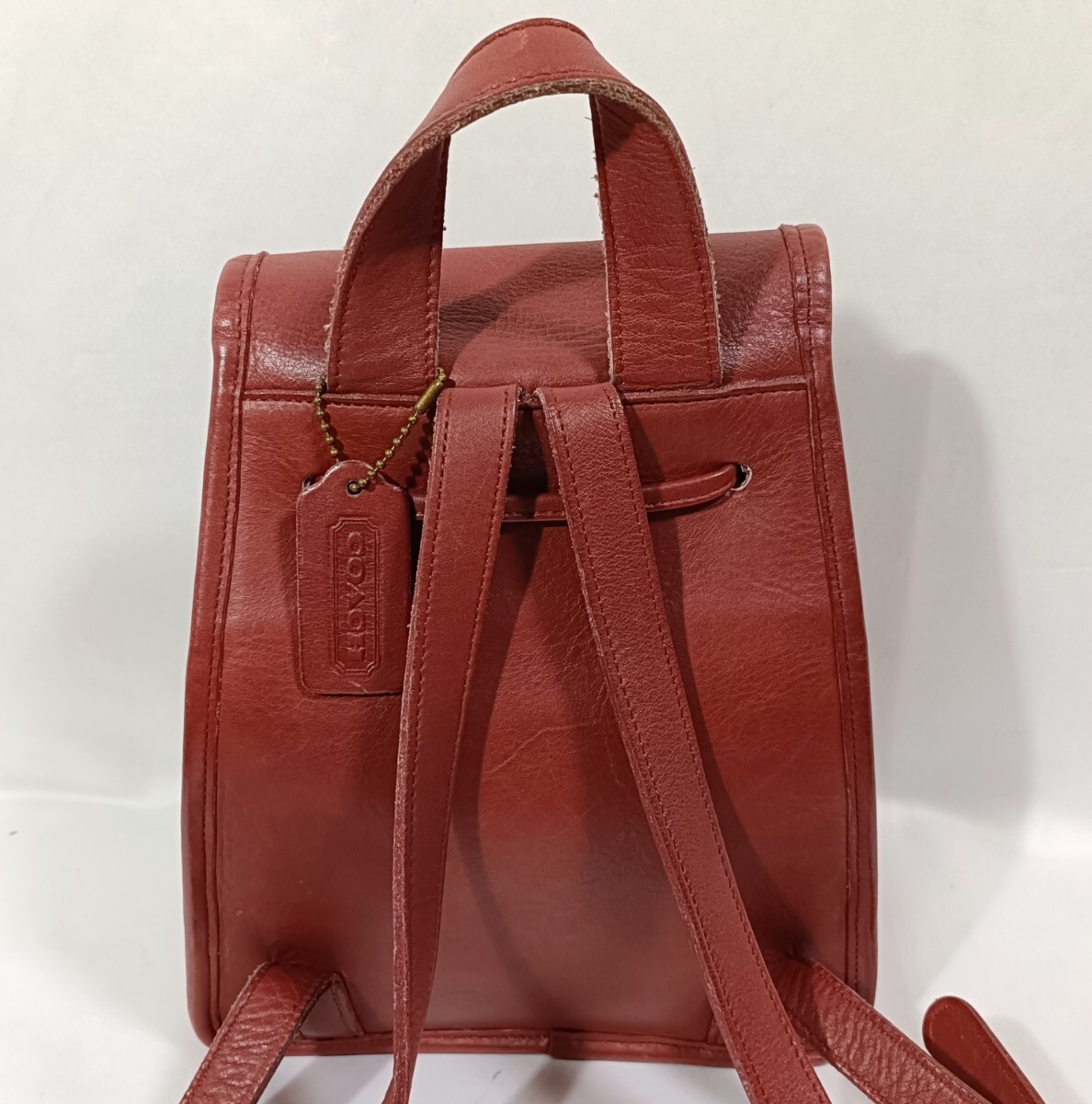 正規品 COACH オールドコーチ レザー リュック 赤 レッド バック 正規品 COACH オールドコーチ レザー リュック 赤 レッド バック