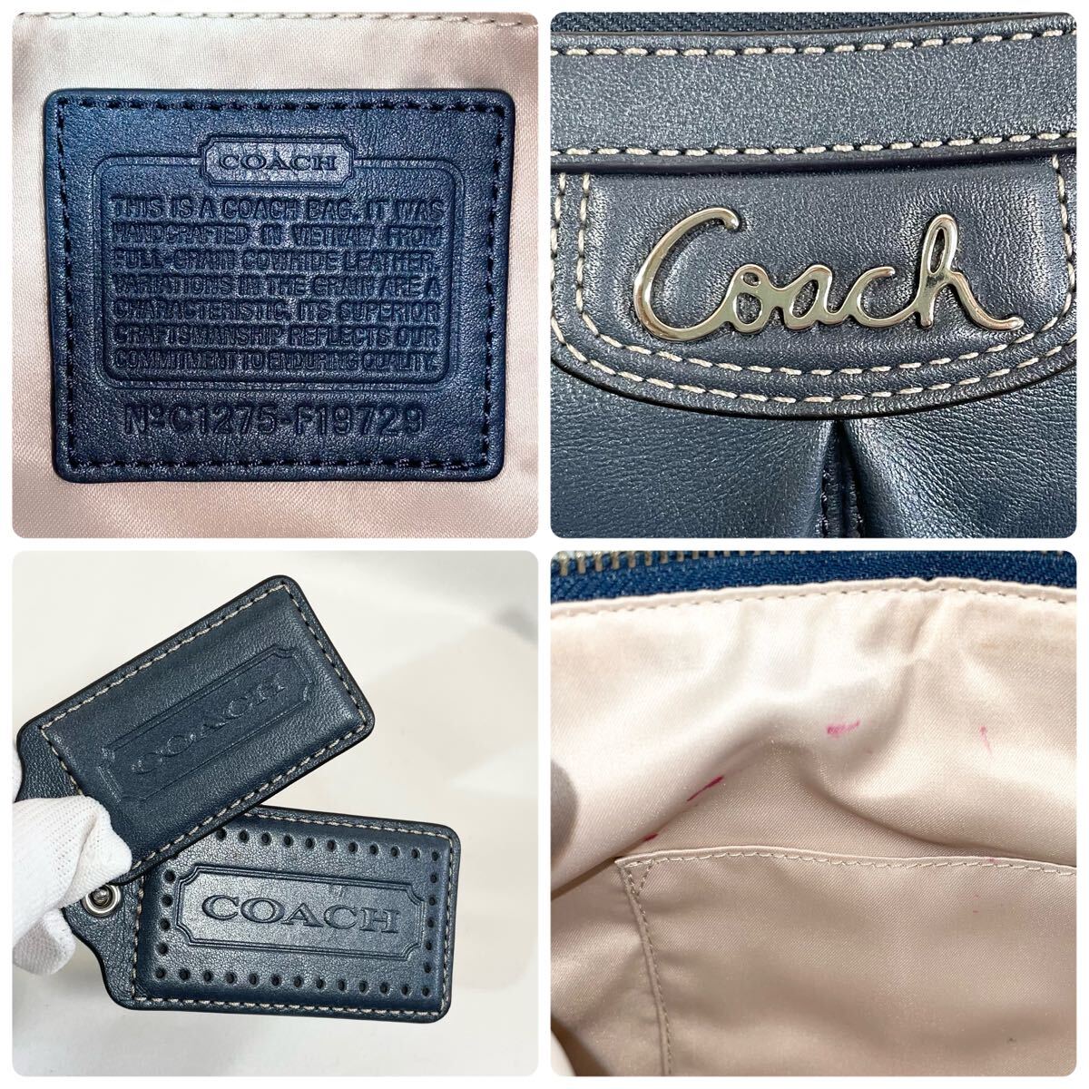 正規品 コーチ COACH ネイビー ショルダーバッグ 肩掛け 紺色 正規品 コーチ COACH ネイビー ショルダーバッグ 肩掛け 紺色