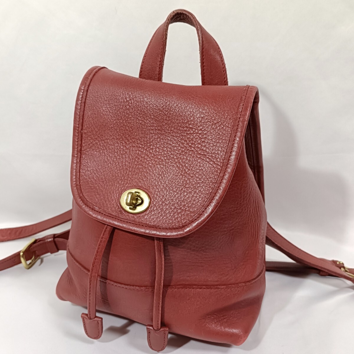 正規品 COACH オールドコーチ レザー リュック 赤 レッド バック 正規品 COACH オールドコーチ レザー リュック 赤 レッド バック