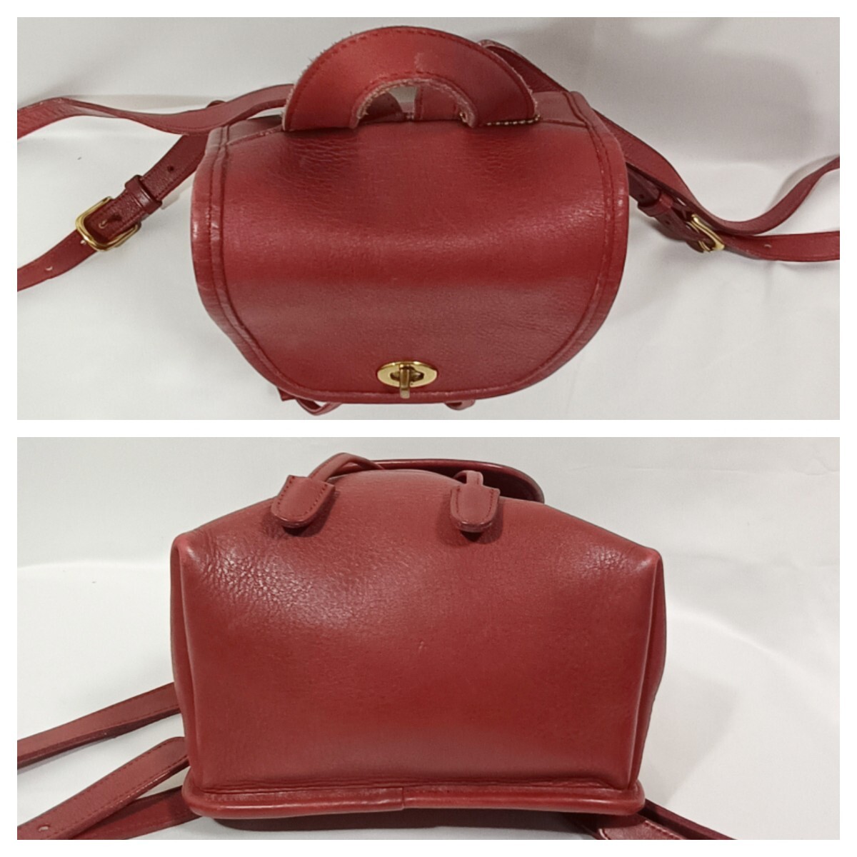 正規品 COACH オールドコーチ レザー リュック 赤 レッド バック 正規品 COACH オールドコーチ レザー リュック 赤 レッド バック