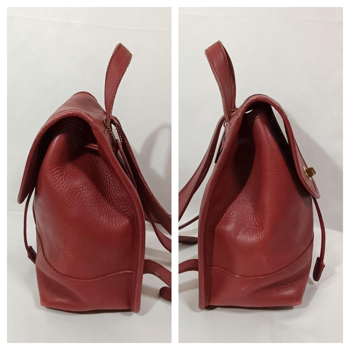 正規品 COACH オールドコーチ レザー リュック 赤 レッド バック 正規品 COACH オールドコーチ レザー リュック 赤 レッド バック